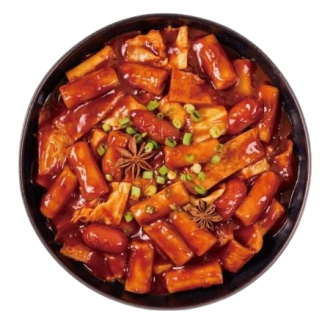 화끈한 마라 소스로 버무려진 떡볶이